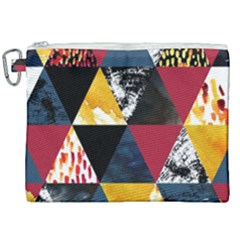 Triangles Canvas Cosmetic Bag (xxl) by Sobalvarro