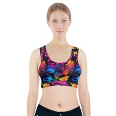 Tie Dye Rainbow Galaxy Sports Bra With Pocket by KirstenStar