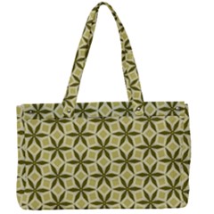 Green Star Pattern Canvas Work Bag