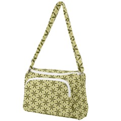 Green Star Pattern Front Pocket Crossbody Bag