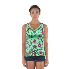 Flowers Floral Plants Sport Tank Top  by Bajindul