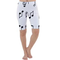 Piano Notes Music Cropped Leggings 