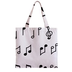 Piano Notes Music Zipper Grocery Tote Bag