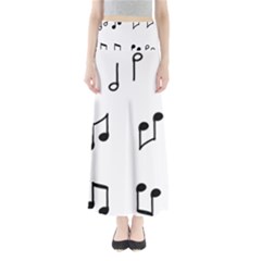 Piano Notes Music Full Length Maxi Skirt