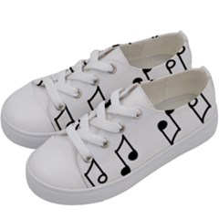 Piano Notes Music Kids  Low Top Canvas Sneakers by HermanTelo