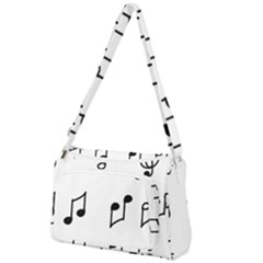 Piano Notes Music Front Pocket Crossbody Bag