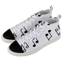 Piano Notes Music Men s Mid-top Canvas Sneakers by HermanTelo