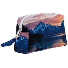 Tree Near Mountain Range Wristlet Pouch Bag (large) by Pakrebo