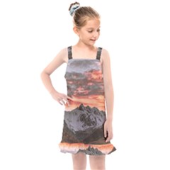 Scenic View Of Snow Capped Mountain Kids  Overall Dress by Pakrebo