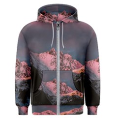 Snowy Summit Men s Zipper Hoodie by Pakrebo