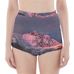 Snowy Summit High-waisted Bikini Bottoms by Pakrebo