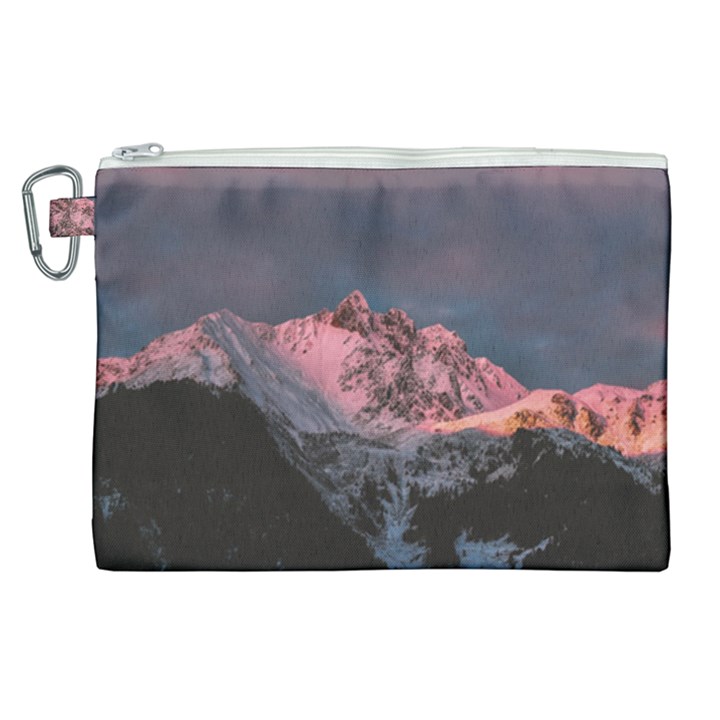 Snowy Summit Canvas Cosmetic Bag (XL)