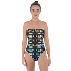 Architectural Design Architecture Building Cityscape Tie Back One Piece Swimsuit