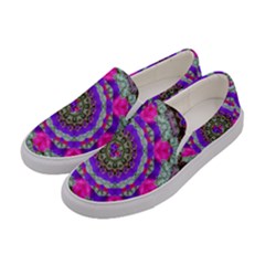 Floral To Be Happy Of In Soul Women s Canvas Slip Ons by pepitasart