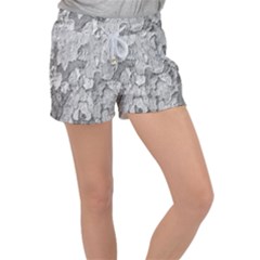 Nature Texture Print Women s Velour Lounge Shorts by dflcprintsclothing