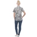 Nature Texture Print Women s Short Sleeve Pocket Shirt View2