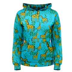 Cute Giraffes Pattern Women s Pullover Hoodie