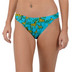 Cute Giraffes Pattern Band Bikini Bottom