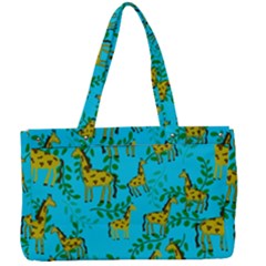 Cute Giraffes Pattern Canvas Work Bag