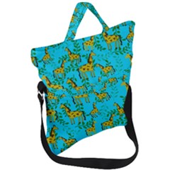 Cute Giraffes Pattern Fold Over Handle Tote Bag