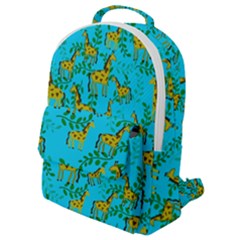 Cute Giraffes Pattern Flap Pocket Backpack (small) by bloomingvinedesign