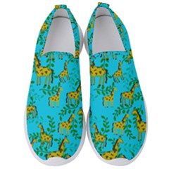 Cute Giraffes Pattern Men s Slip On Sneakers by bloomingvinedesign