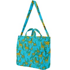 Cute Giraffes Pattern Square Shoulder Tote Bag by bloomingvinedesign