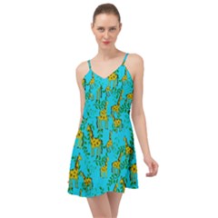 Cute Giraffes Pattern Summer Time Chiffon Dress