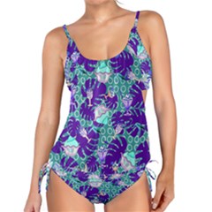 Ice Cream Tropical Pattern Blue Tankini Set by snowwhitegirl