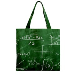 Mathematics Green Zipper Grocery Tote Bag by snowwhitegirl