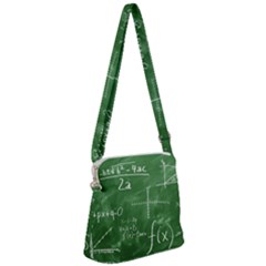 Mathematics Green Zipper Messenger Bag by snowwhitegirl