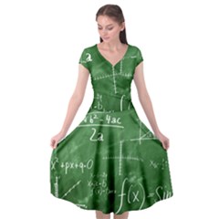 Mathematics Green Cap Sleeve Wrap Front Dress by snowwhitegirl