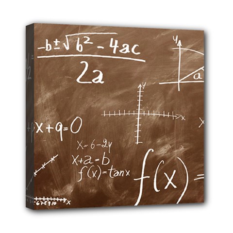 Mathematics Brown Mini Canvas 8  X 8  (stretched)