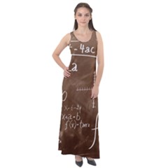 Mathematics Brown Sleeveless Velour Maxi Dress by snowwhitegirl