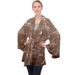 Mathematics Brown Velvet Kimono Robe by snowwhitegirl