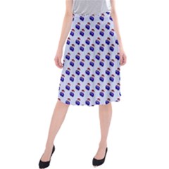 Retro Blue Cherries Midi Beach Skirt by snowwhitegirl