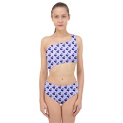 Retro Blue Cherries Spliced Up Two Piece Swimsuit by snowwhitegirl