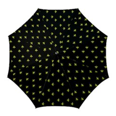 Peeled Banana On Black Golf Umbrellas