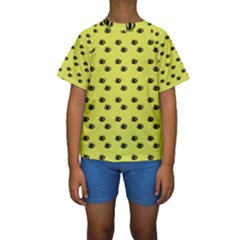 Yellow Eyes Kids  Short Sleeve Swimwear