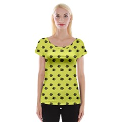 Yellow Eyes Cap Sleeve Top