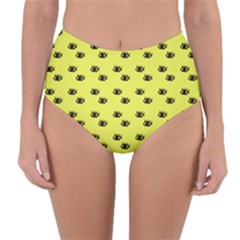 Yellow Eyes Reversible High-Waist Bikini Bottoms