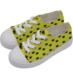 Yellow Eyes Kids  Low Top Canvas Sneakers