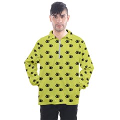 Yellow Eyes Men s Half Zip Pullover