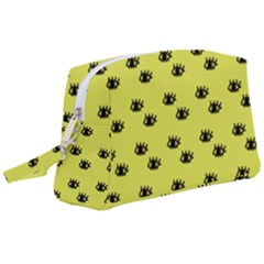 Yellow Eyes Wristlet Pouch Bag (Large)