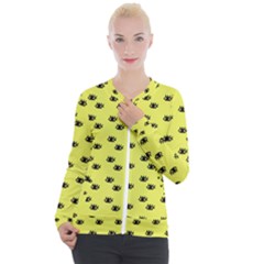 Yellow Eyes Casual Zip Up Jacket