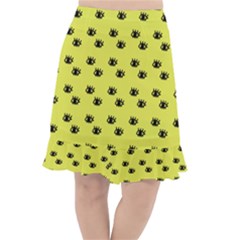 Yellow Eyes Fishtail Chiffon Skirt