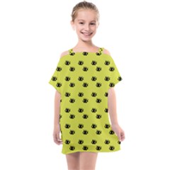 Yellow Eyes Kids  One Piece Chiffon Dress