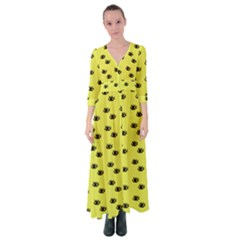 Yellow Eyes Button Up Maxi Dress