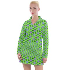 Pattern Green Women s Long Sleeve Casual Dress