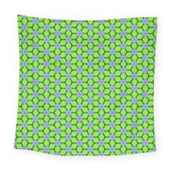 Pattern Green Square Tapestry (large)